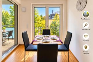 Modern Relaxing Apartment - 2 Balconies - Dresden - 6