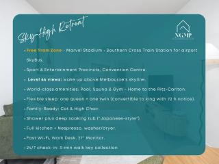Level 66 Sky High Retreat with Pool and Sauna, Near Marvel Stadium - 2