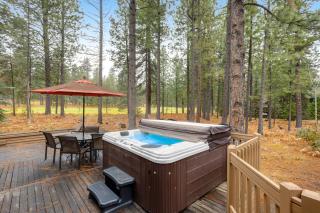 Forested getaway with kitchen stone fireplace pool & private hot tub - 6