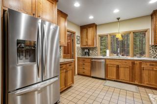 Forested getaway with kitchen stone fireplace pool & private hot tub - 3