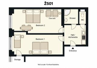 Flat in Zizkov with free underground parking -501- - Prague - 5