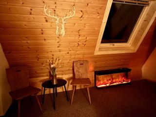 Urige Berghütte mit Kamin und Sauna im Erzgebirge nahe Schwarzwassertal - 1