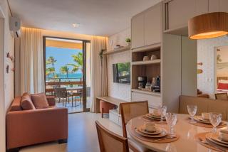 Apartamento FRENTE MAR e PÉ NA AREIA em Resort ao lado do Parque Aquático - 0