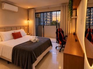 Studio Bahamas com Varanda prox Metrô e Shopping - 0