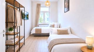 Zentrale Wohnung - 4 Zimmer, 6 Einzelbetten, Wifi, Küche, Self Check-in - 4