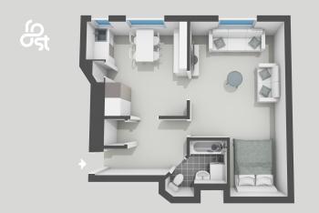 Magnificent sea view! Luminous 1 br for max 4, Helsinki (foto 3)