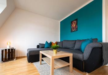 Blue Chili 99 - Großzügiges Loft WLAN Boxspringbett bis 4 Pers, Lipsko (fotografie 5)
