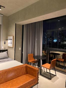 Cama Queen- Loft super moderno na Vila Olímpia, São Paulo (fotografie 3)