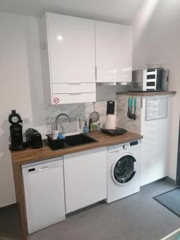 Studio BLEU, Neuf, classé 3 étoiles, Clim, Wifi, Lave-linge, Lit King Size, au calme et à 800m des plages de Valras Plage, Sérignan (foto 2)