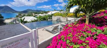 studio cosi, jardin privé, vue magique depuis piscine à débordement de la résidence, Le Diamant (photo 2)