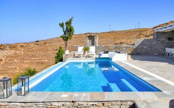 Luxurious & Stylish villa with a swimming pool, sea and sunset view., Ioulida (zdjęcie 3)