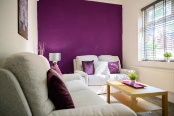 Purple Blossom, 2 bed apartment, Wi-Fi, near Didsbury, free parking, Manchester (fotografie 3)