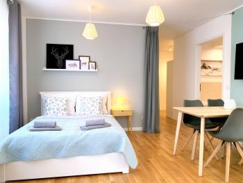 Moderne Ferienwohnung mit bodentiefer Dusche, Waschmaschine und Küche - Hoffi, Leipzig (foto 2)