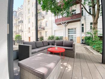 Designer Loft-Ferienwohnung im Zentrum mit Tiefgaragen-Parkplatz, Waschmaschine und Privatterrasse, Leipzig (photo 3)
