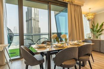 Downtown 3BR Luxe, Burj & Fountain View Bliss Near Dubai Mall, Dubaj (zdjęcie 4)