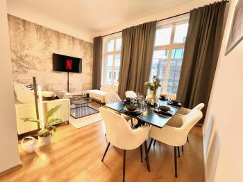 LE Vacation City-Apartment, Parkplatz, Küche, Neflix, Free TV, Lipsko (fotografie 2)