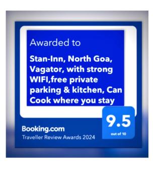 Stan-Inn, North Goa, Vagator, with strong WIFI,free private parking & kitchen, Can Cook where you stay, Vagator (fotografie 2)