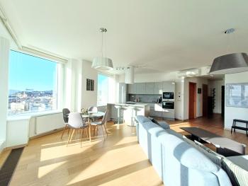 SAG Panorama Apartment 3 rooms 19th floor Great view Free parking, Bratysława (zdjęcie 4)