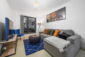 Stylish & Spacious Salford Quays one bedroom high floor apartment with balcony, Manchester (fotografie 4)