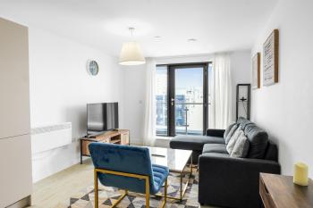 High rise 2 Bedroom & 2 Bath Apartment with Parking, balcony & amazing view, Manchester (fotografie 4)