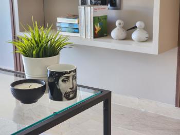 The 51 Hermitage by IB Signature - Elegant 1BR, Peaceful - 24 x7 Security - Self check-in - Parking - City View with terrace - Walk to Cafes! City Centre & Tram, Casablanca (fotografie 5)