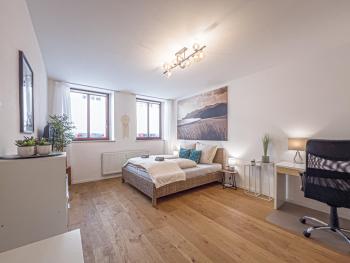 Gemütliche Ferienwohnung mit 2 Schlafzimmern, kostenfreiem Parkplatz, modernem Bad, Küche, Waschmaschine & Trockner, Lipsk (zdjęcie 4)