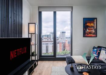 Japanese-inspired Cozy 1-Bed in Manchester by Vista Stays, Manchester (fotografie 5)