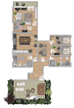 Flatista Homes - Penthouse with Rooftop Gym, Monachium (zdjęcie 3)
