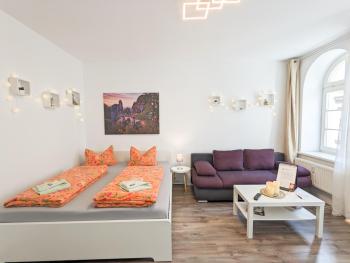 Urlaubsmagie - Ferienwohnung Felsenfreund - Sauna & Saisonaler Pool - F0, Sebnitz (fotografie 3)