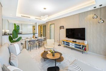 3 King Beds - 7mins to Dubai Mall - High Floor Sun Set and Sea View, Dubai (photo 4)