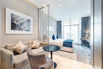 A Living-Modern Studio Apartment with Balcony & Canal view at Prive 2507B ,Business Bay, Dubaj (fotografie 4)