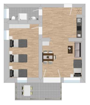 AM1036 - Moderne Monteurwohnung mit Balkon, Amberg (Foto 3)