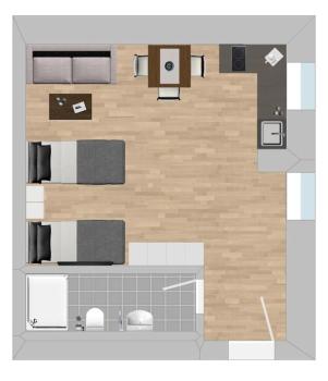 AM1082 - kleine Monteurwohnung Übergangswohnung, Amberg (fotografie 3)