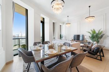 Modern 2BR with Balcony Sea Views and Pool, Gym Near Attractions, Dubaj (fotografie 3)