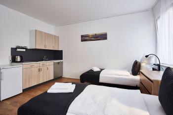 N01 Apartment im Künstlerviertel - Nähe Innenstadt und UBahn, 2 Zimmer, 3 Einzelbetten und ein Doppelbett, Núremberg (foto 3)