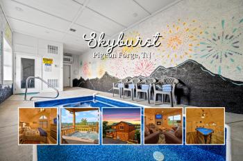Skyburst- Mountain cabin w fireworks view! Indoor Heated Pool & Hot Tub, Pigeon Forge (fotografie 2)