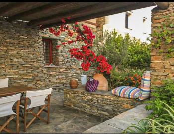 Andros -Stone house with shared pool & seaview, Andros (zdjęcie 2)