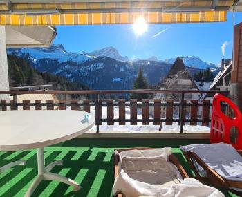 Anémone 11 - 2 chambres cosy, balcon plein sud avec vue sur les montagnes, Gryon (foto 4)