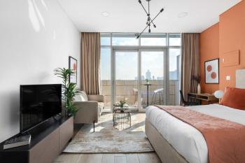 Silkhaus modern studio with Burj Khalifa view in DIFC, Dubaj (fotografie 5)