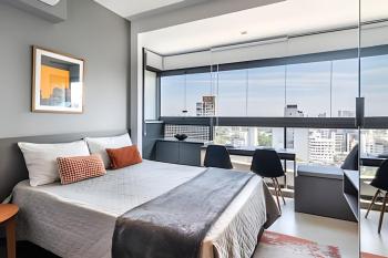 Bhaus VN Oscar Freire - Studio com Vista Jardins 17o andar - Ao lado do metrô - Academia - Lavanderia - Coworking - Mini mercado - Estacionamento Pago no Prédio - OF0, San Paolo (foto 2)