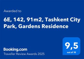 6E, 142, 91m2, Tashkent City Park, Gardens Residence, Taszkient (zdjęcie 3)