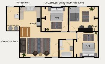 3Bd, King, Brkfst, Large TVs, WD, Sleeps 11, BBQ, Page (fotografie 5)