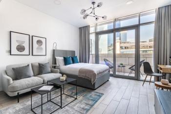 Silkhaus elegant studio in the central DIFC with balcony and city views, Dubaj (fotografie 3)