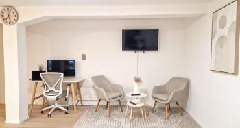 Queensize-Bett, Arbeitsplatz, gratis Parkplatz, St. Gallen (fotografie 2)