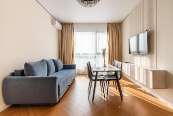 2-комн рядом с MEGA элегантный минимализм 6 чел, Almaty (fotografie 3)
