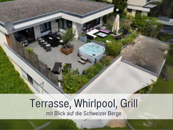 PENTHOUSE - 3 Schlafzimmer- sonnige Dachterrasse -Whirlpool & Alpenblick - Perfekt für Romantik oder Familienurlaub mit Kind, Hund willkommen - by FerienWohnenAmSee -, Überlingen (foto 3)