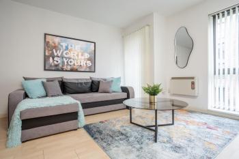 Lux Livin' Apartments - Luxury 2 Bed Apartment City Centre Free Parking, Manchester (zdjęcie 3)