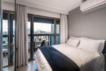 BHaus VN Oscar Freire - Studio compacto 20m2 Silencioso com Varanda - Vista Jardins 17o andar - Coworking - Locker - Minimercado - Academia - Lavanderia - Ao lado do Metrô - Estacionamento pago no prédio - OF8, São Paulo (zdjęcie 2)