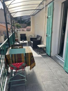 Stud terras Ville Corniche 2 pers stat gratuit rue Modif suivt possib et accord exclusif, Marsiglia (foto 3)