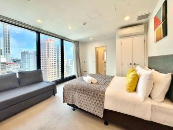 Spacious CBD Studio with AC and Skyline Window Views P141, Auckland (fotografie 2)